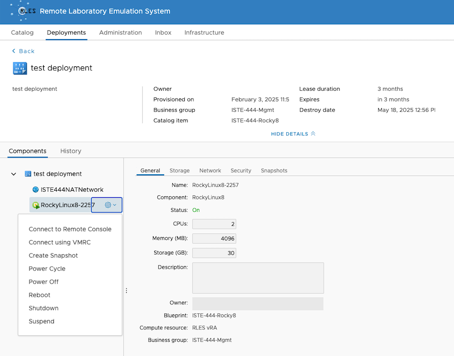 RLES test deployment